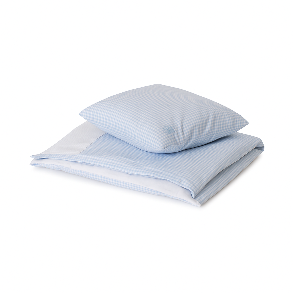 Junior Bedding Light Blue Checkered