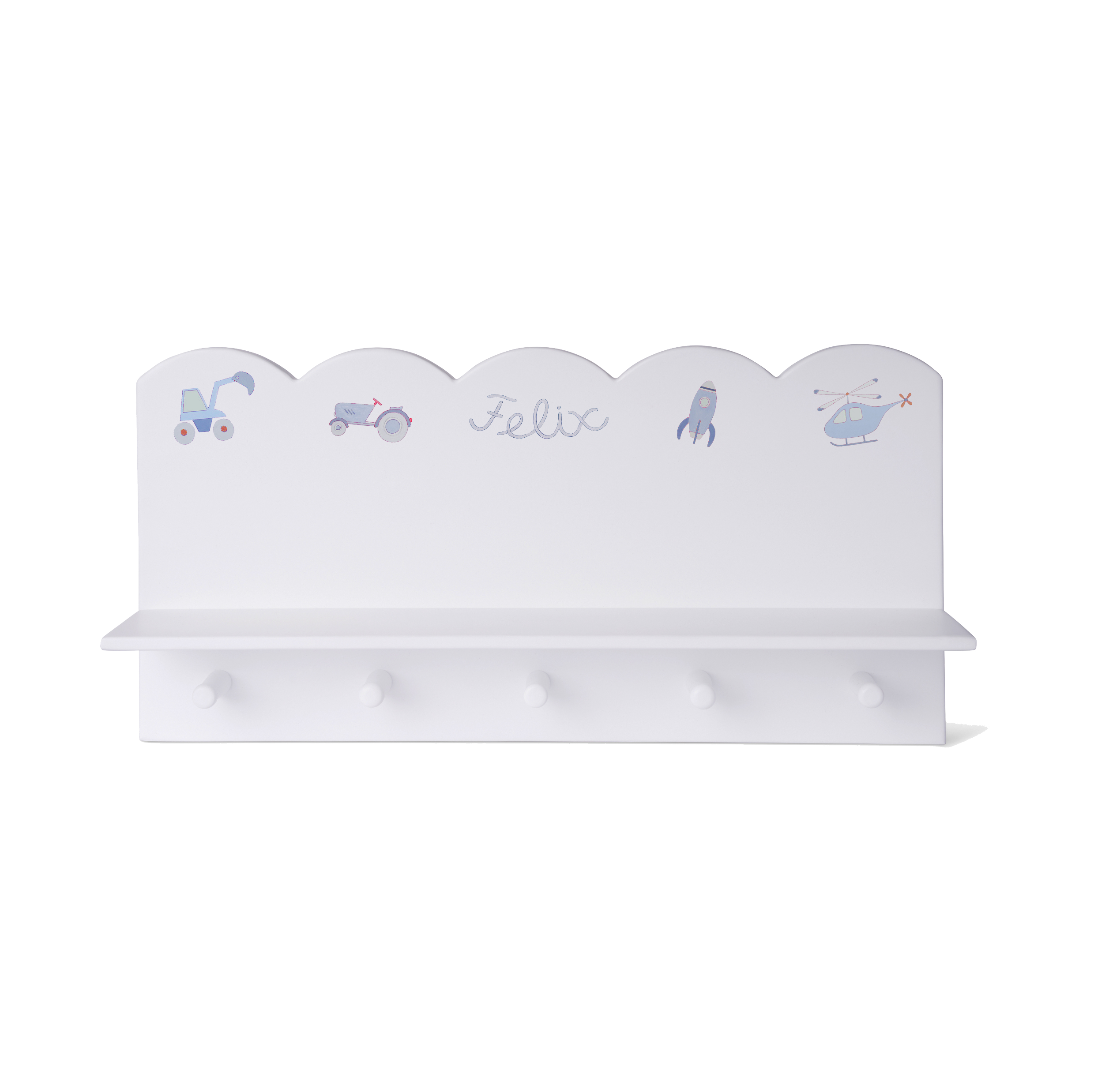 Hängeregal Weiss-Handbemalt