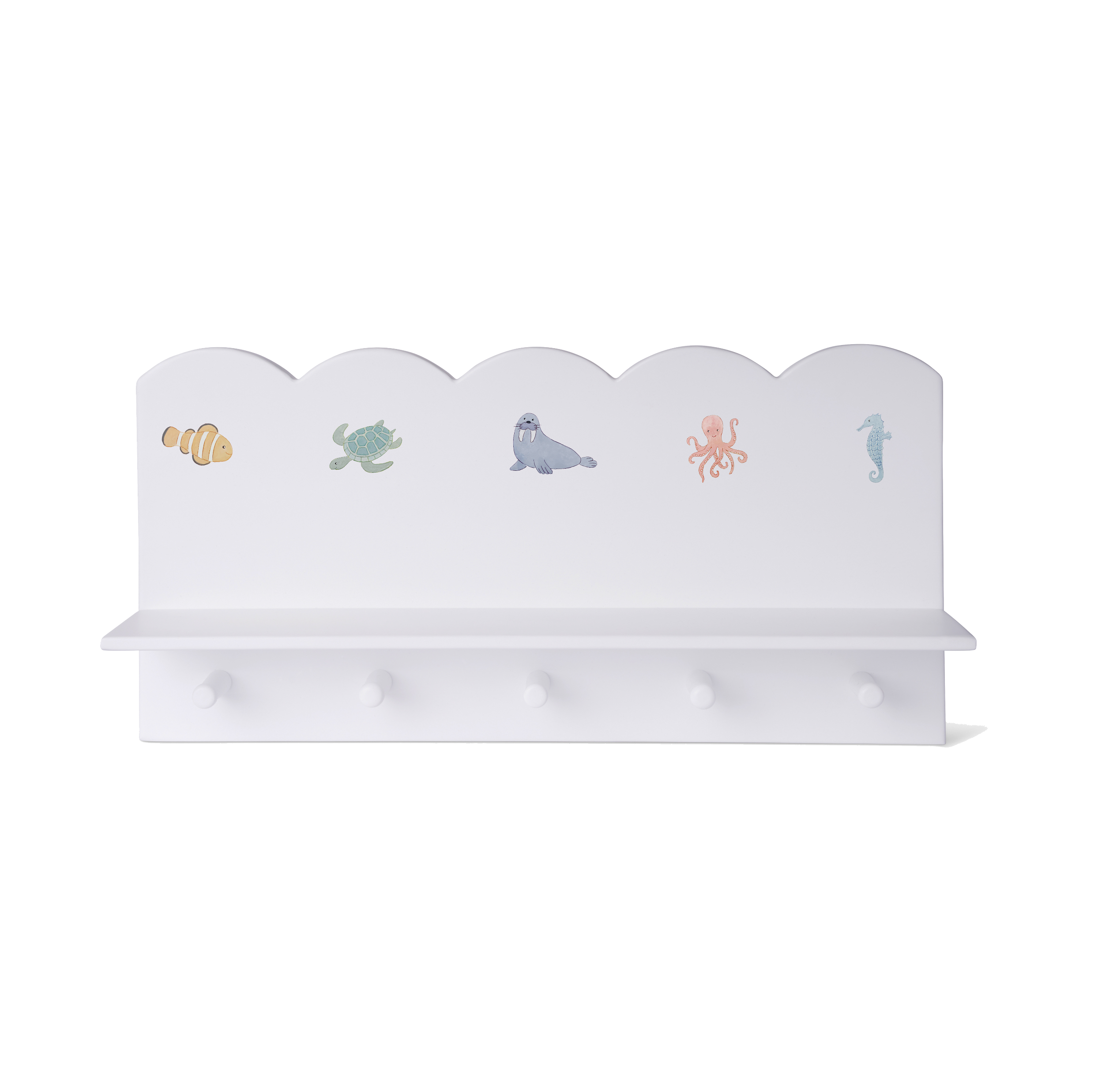 Hängeregal Weiss-Handbemalt