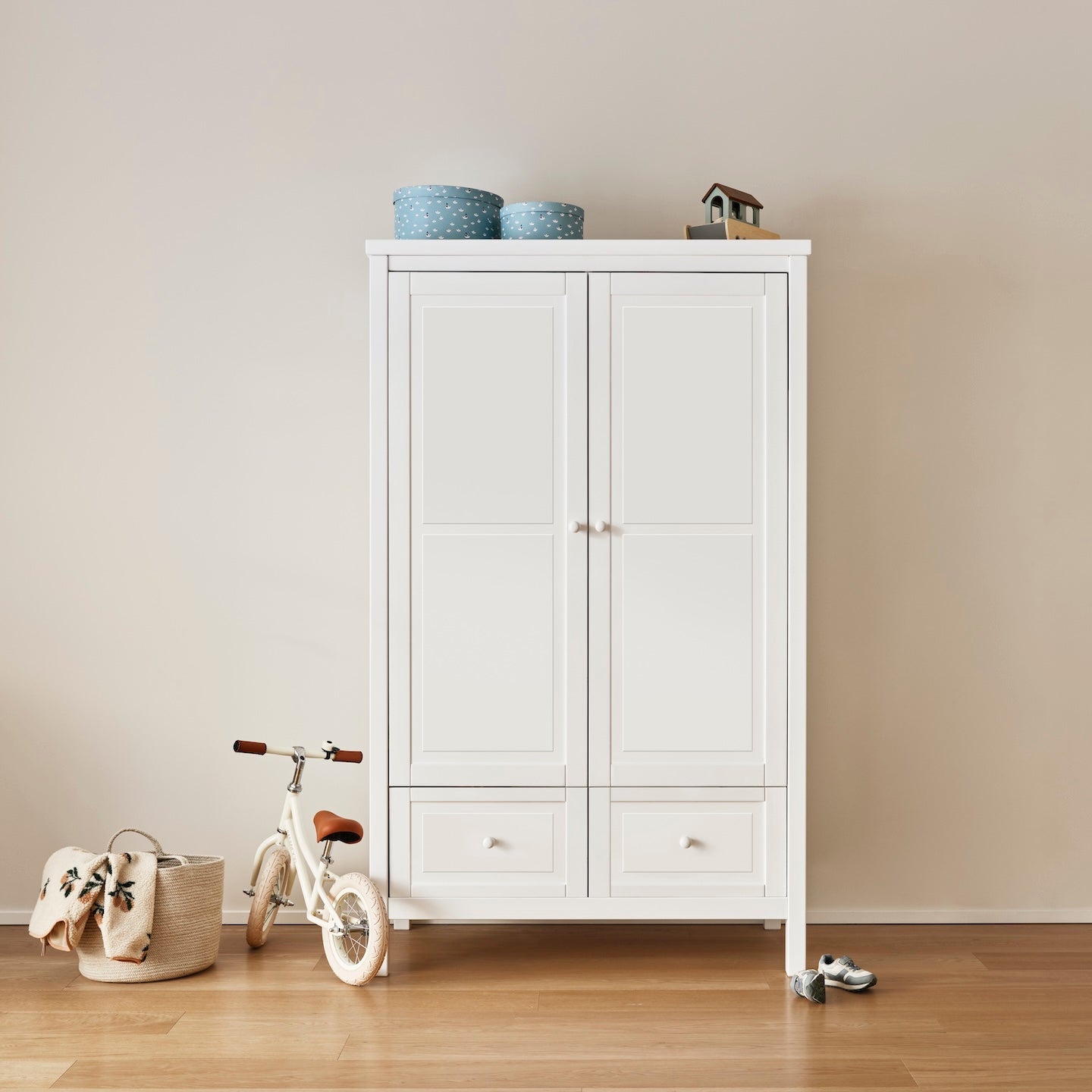 Kleiderschrank 2-türig Weiss