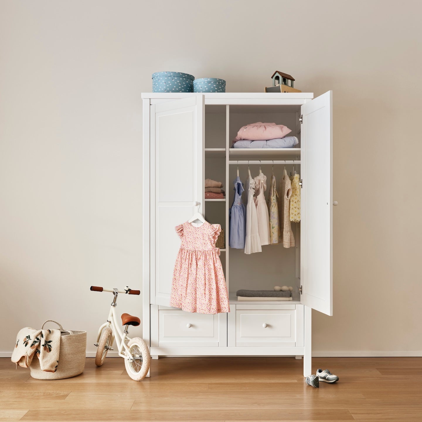 Kleiderschrank 2-türig Weiss