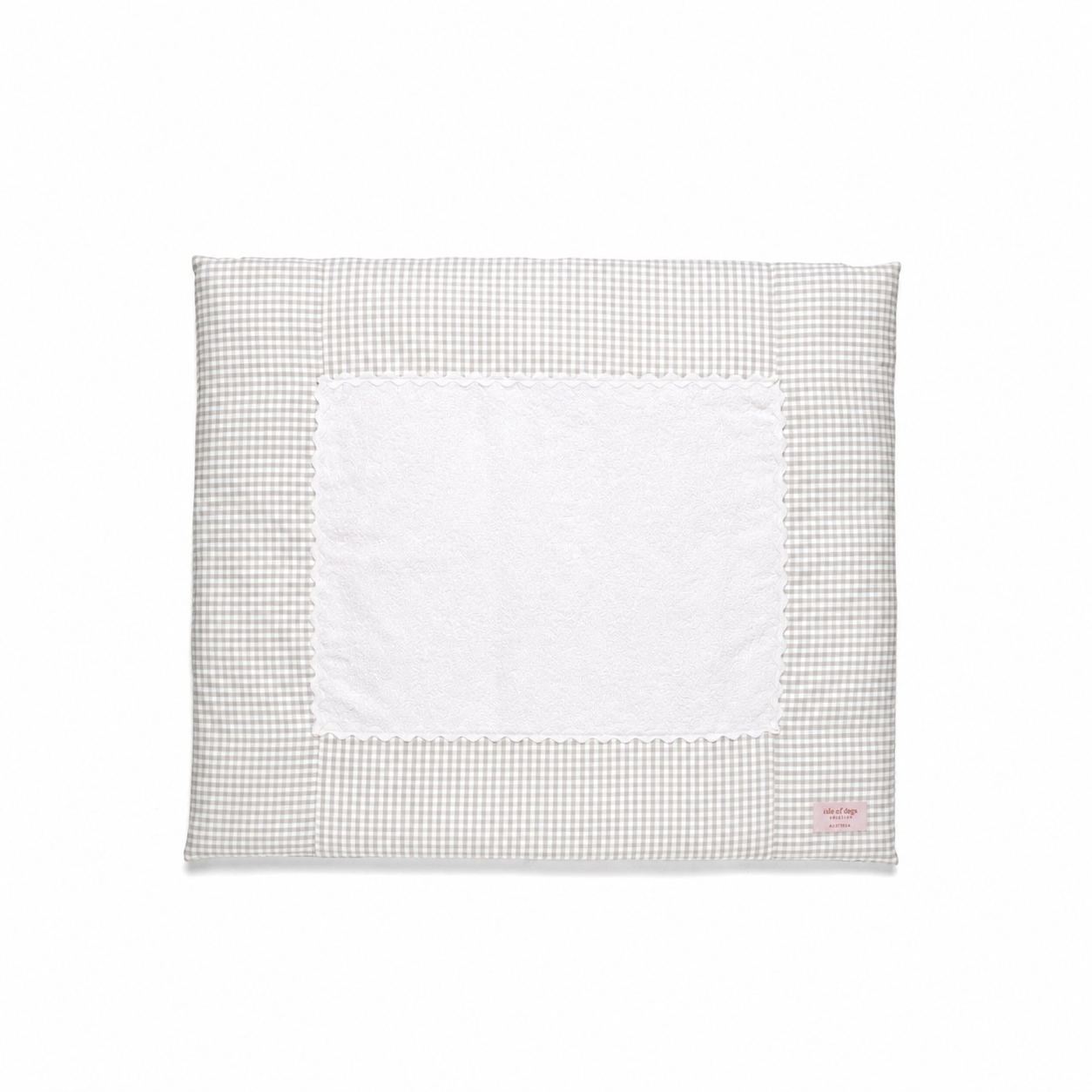 Wickelauflagenbezug Hellgrau Kariert