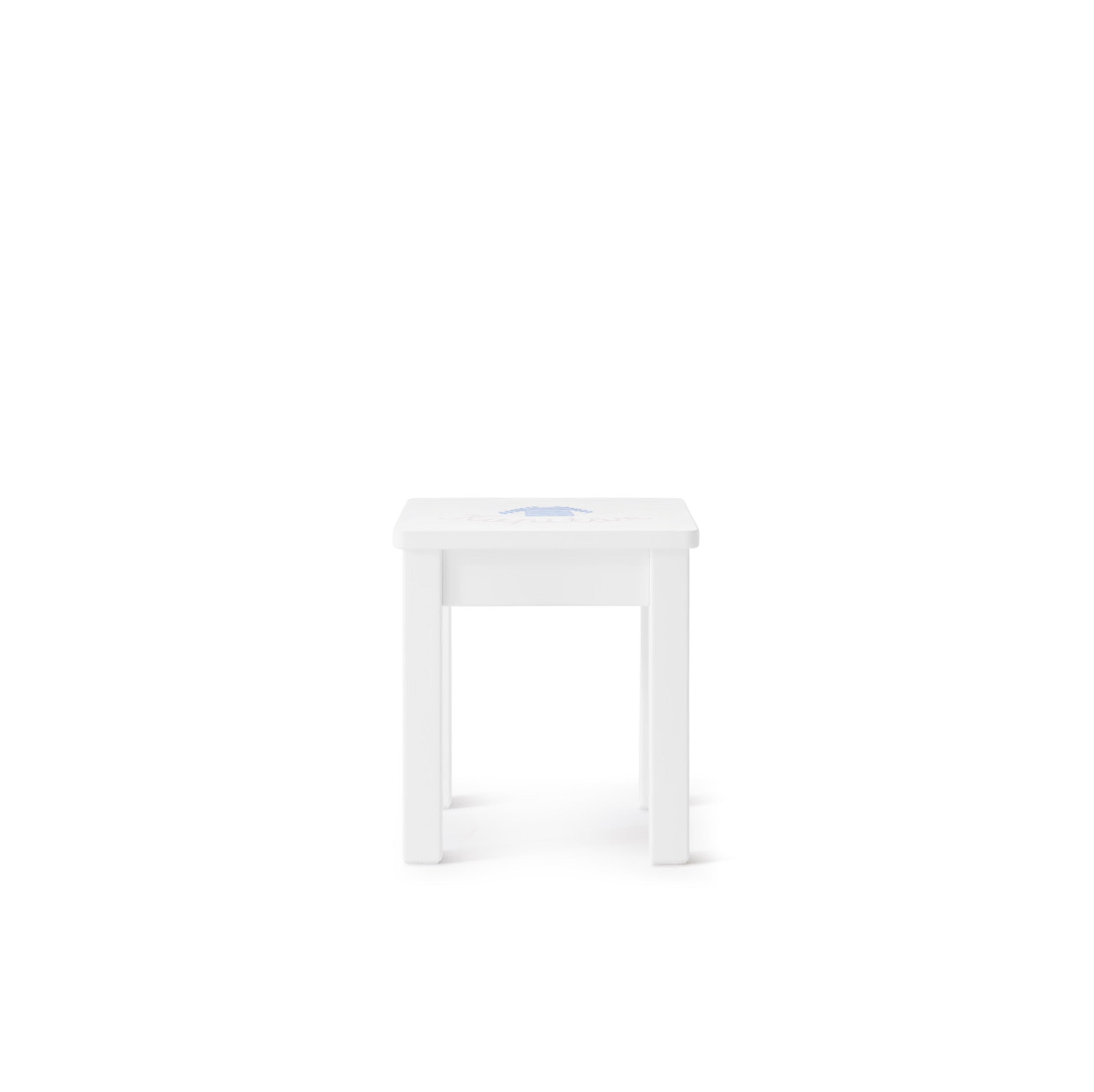 Kinderhocker Weiss-Handbemalt