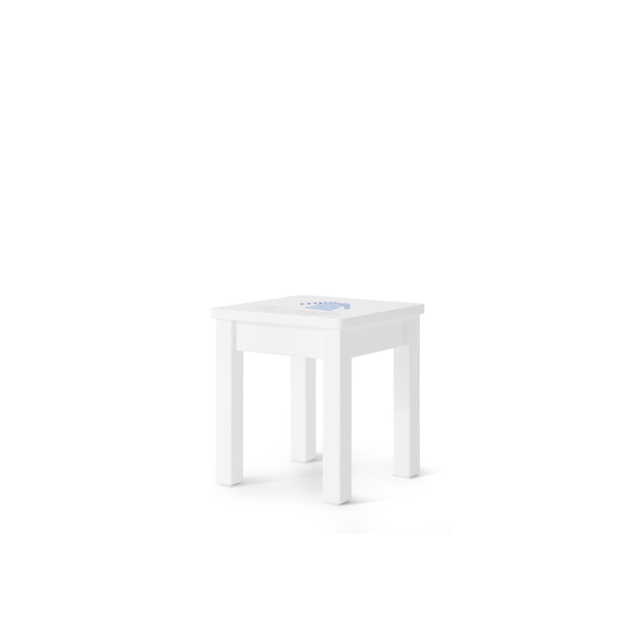 Kinderhocker Weiss-Handbemalt