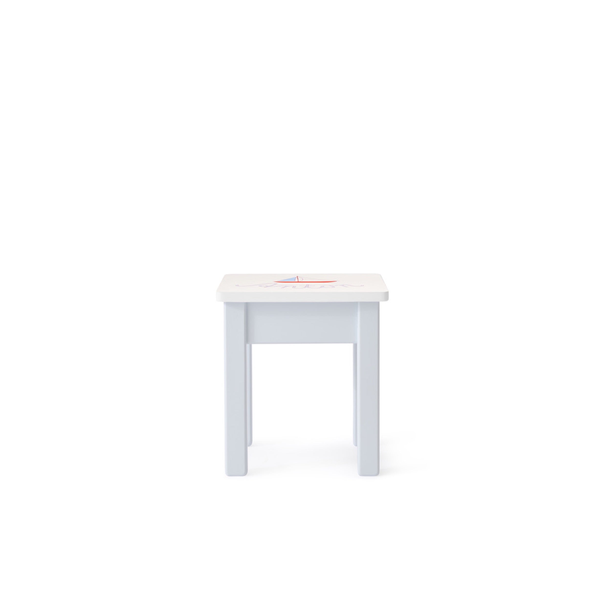 Kinderhocker Hellblau-Handbemalt