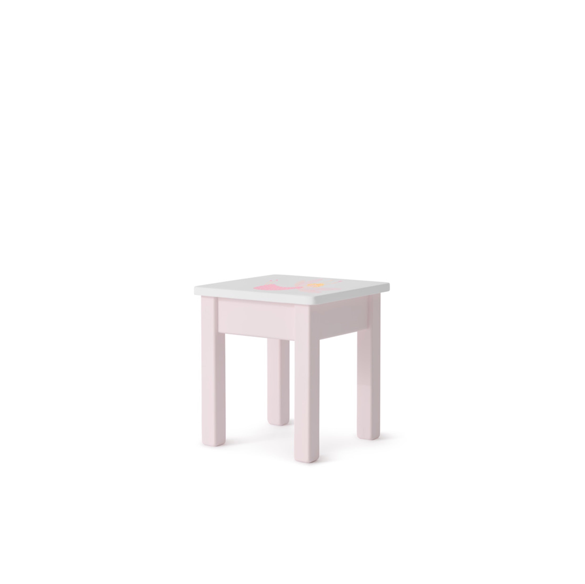 Kinderhocker Rosa-Handbemalt