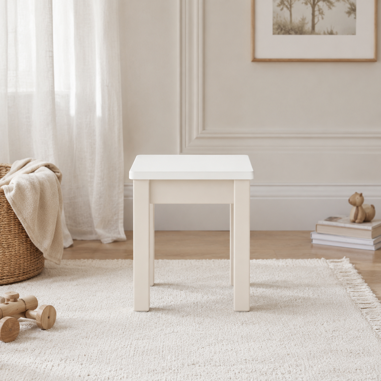 Kinderhocker Creme