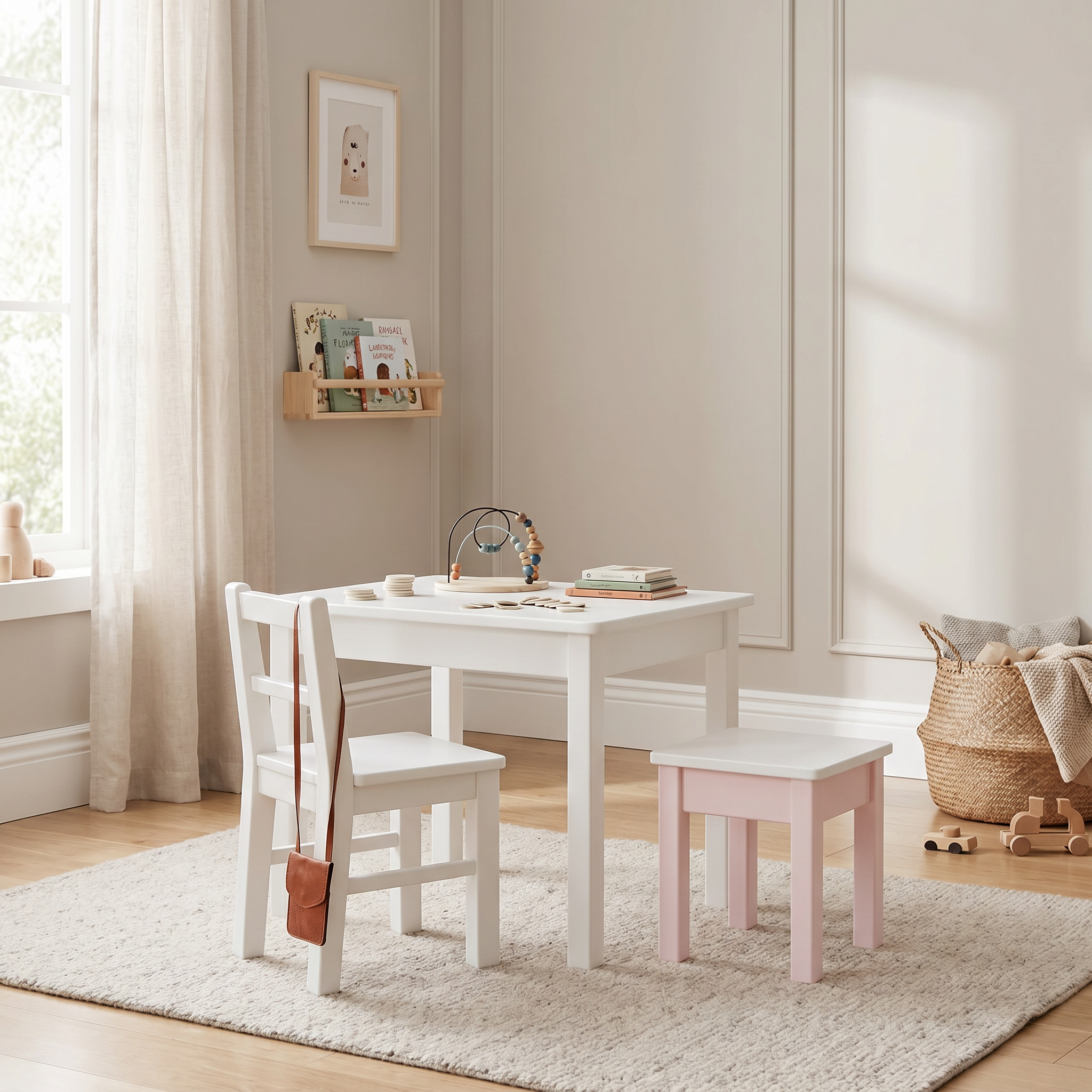 Tabouret pour enfant rose