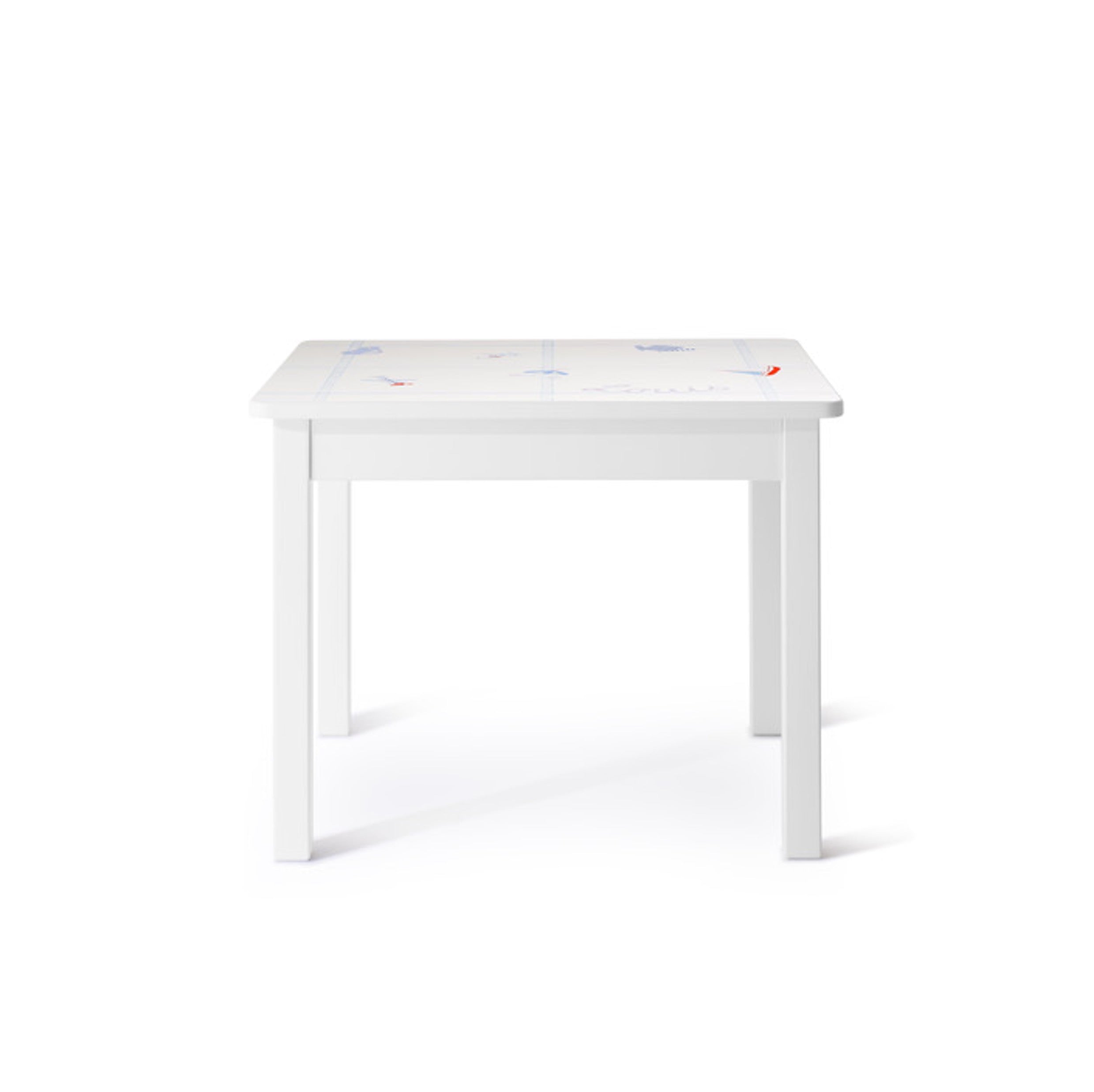 Kindertisch Weiss-Handbemalt