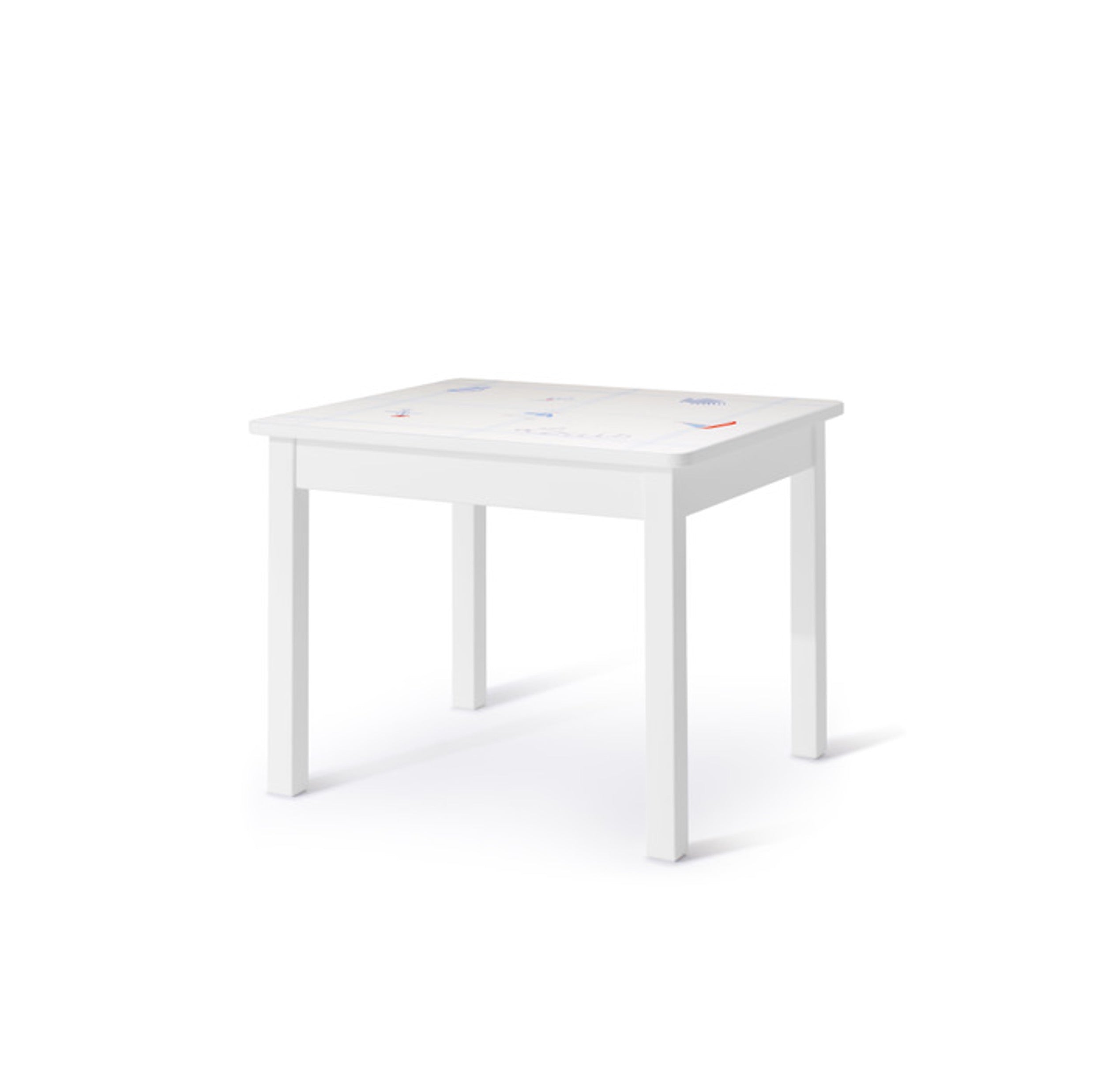 Kindertisch Weiss-Handbemalt