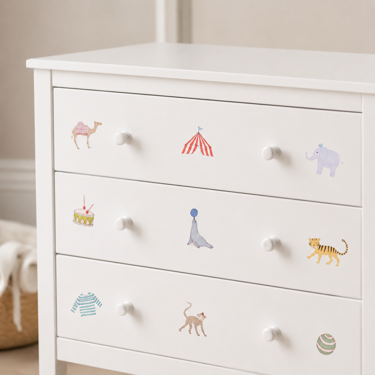Chest of Drawers White-Handpainted