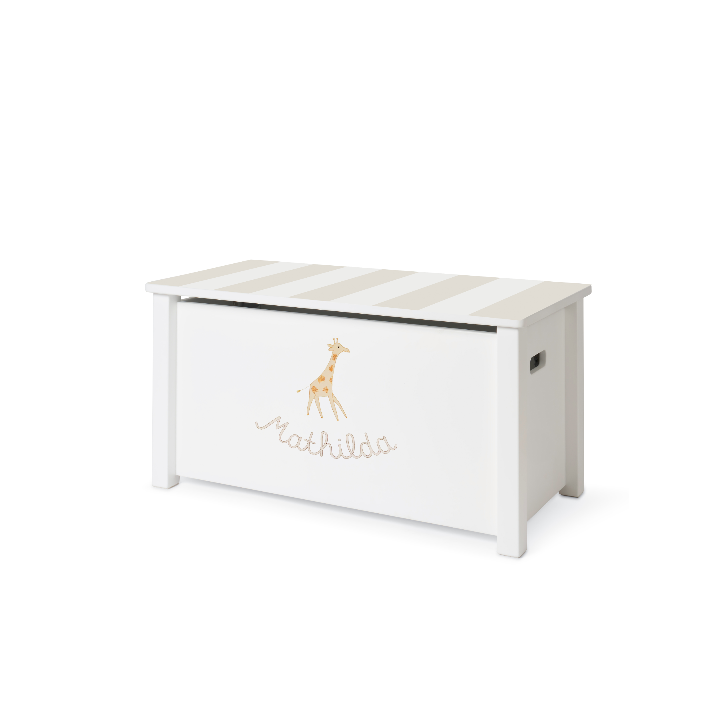 Spielzeugkiste Weiss Handbemalt