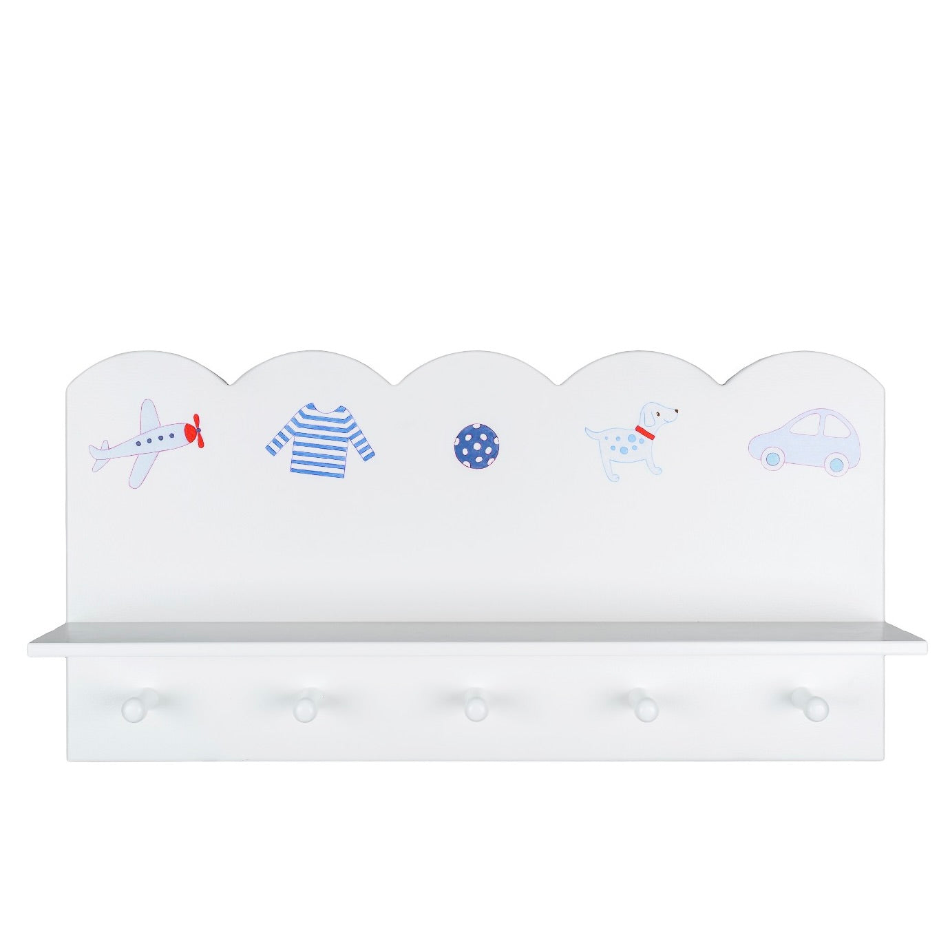Hanging Shelf White-Handpainted