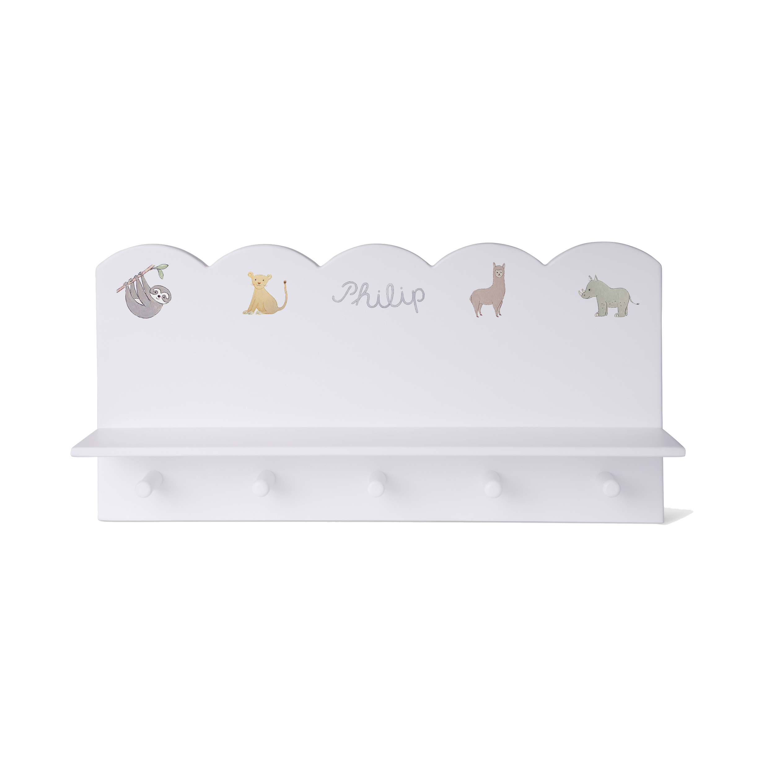 Hängeregal Weiss-Handbemalt