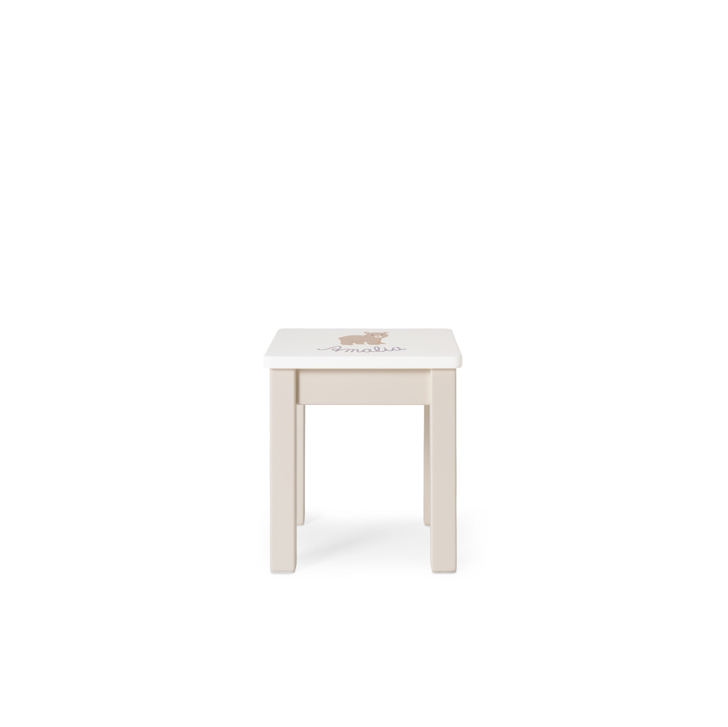 Kinderhocker Creme Handbemalt