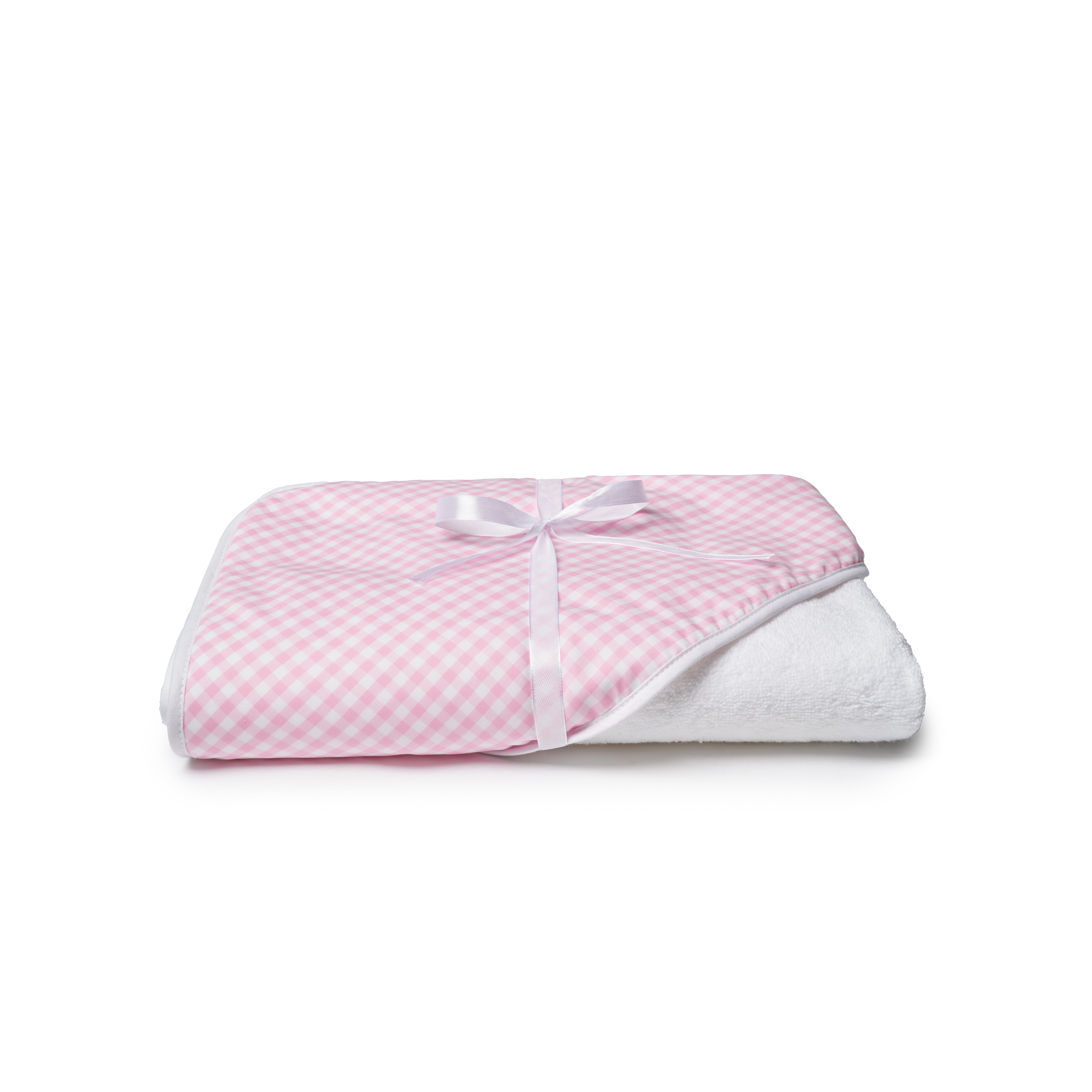 Kapuzenhandtuch Rosa-Karriert