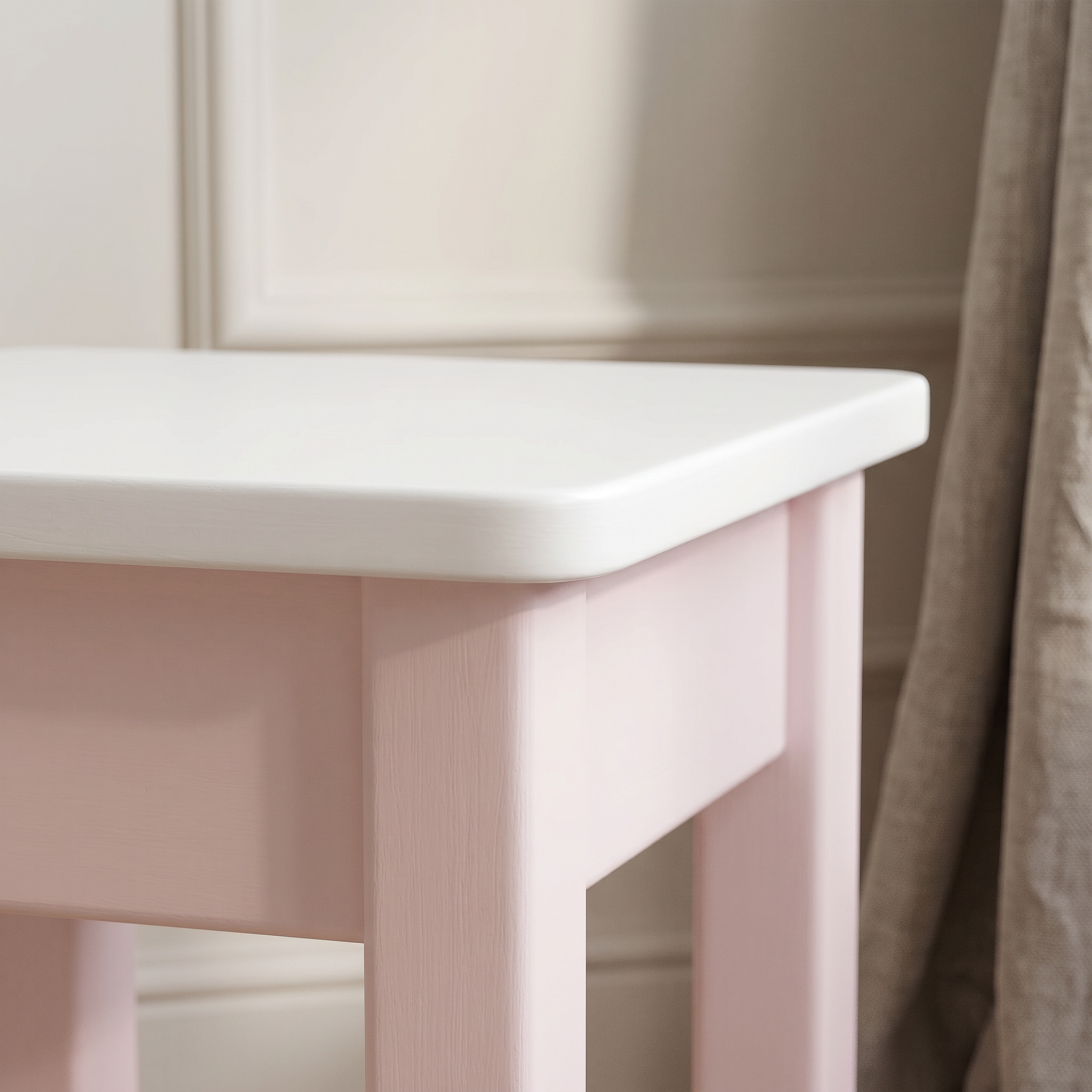 Children's Stool Pink-Hand-Painted