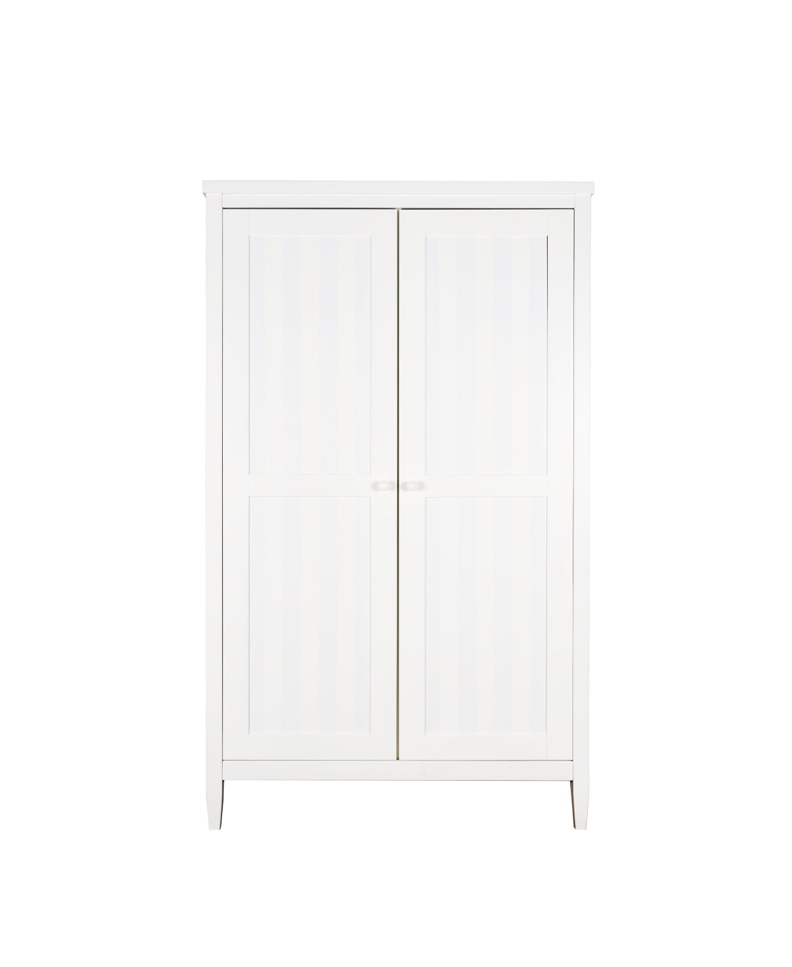 Wardrobe 2-door white-hand-painted