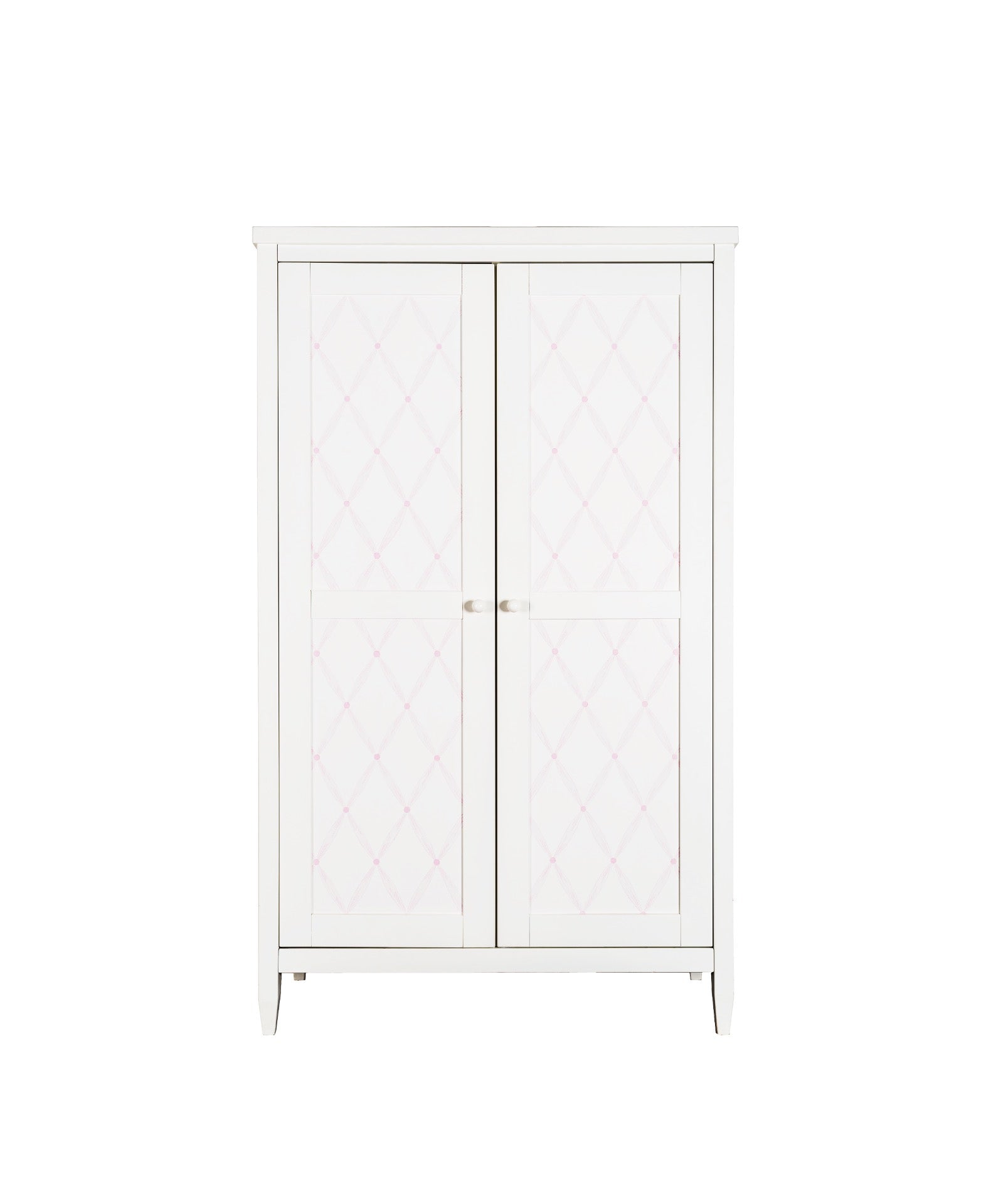 Wardrobe 2-door white-hand-painted