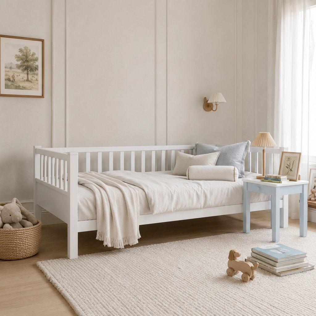 Nachttisch Hellblau mit Schublade