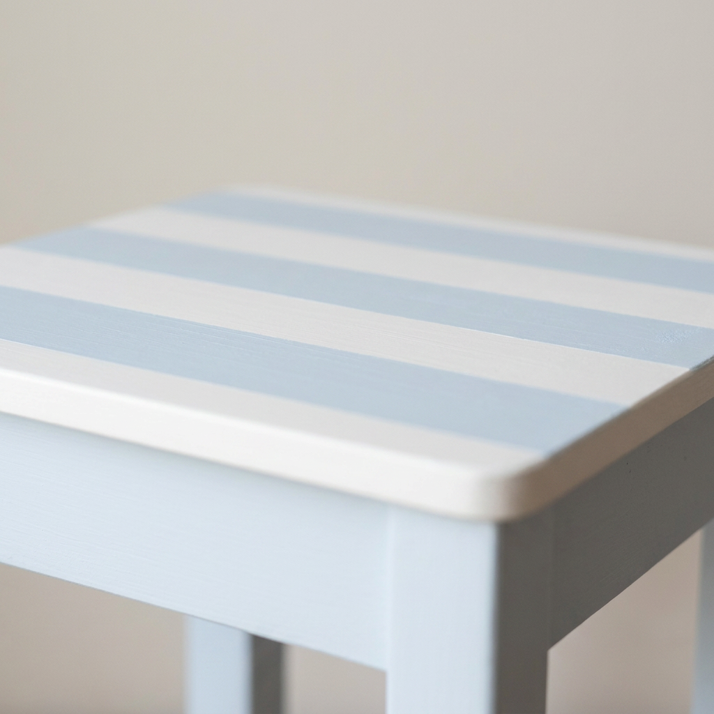 Bedside Table White-Handpainted