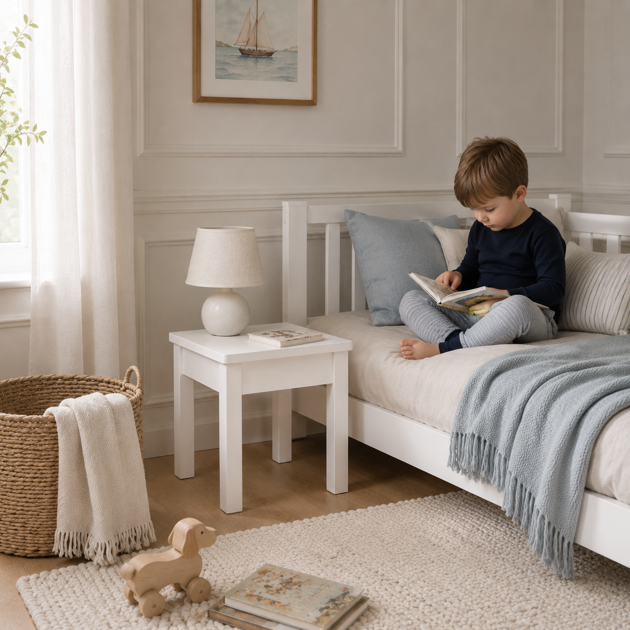 White nightstand